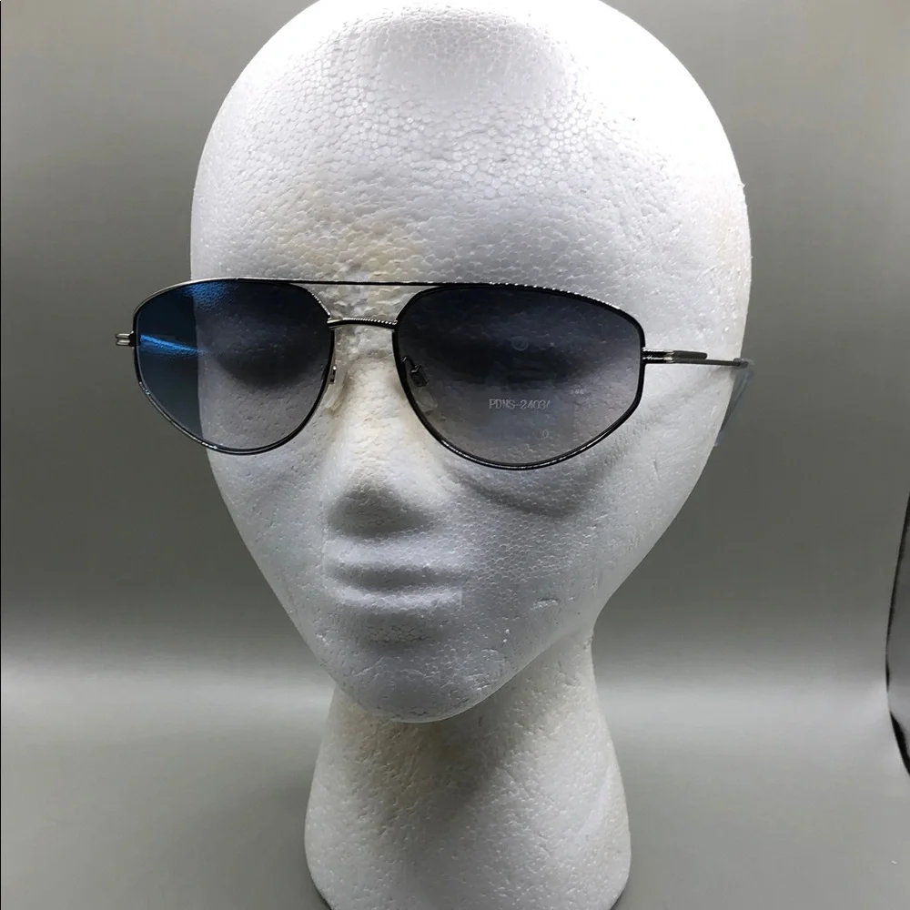 DKNY aviator style metal sunglasses UNISEX sample gradient lens.